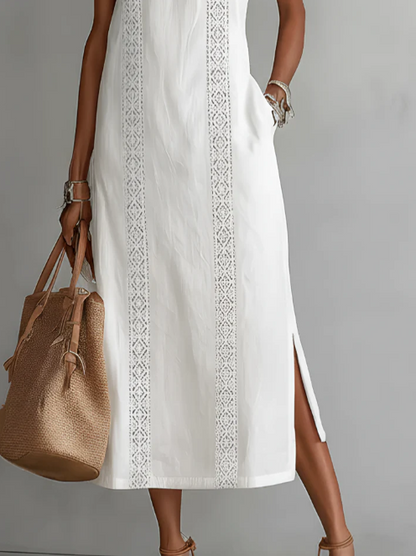 JIMENA™ | VESTIDO MIDI DE LINO