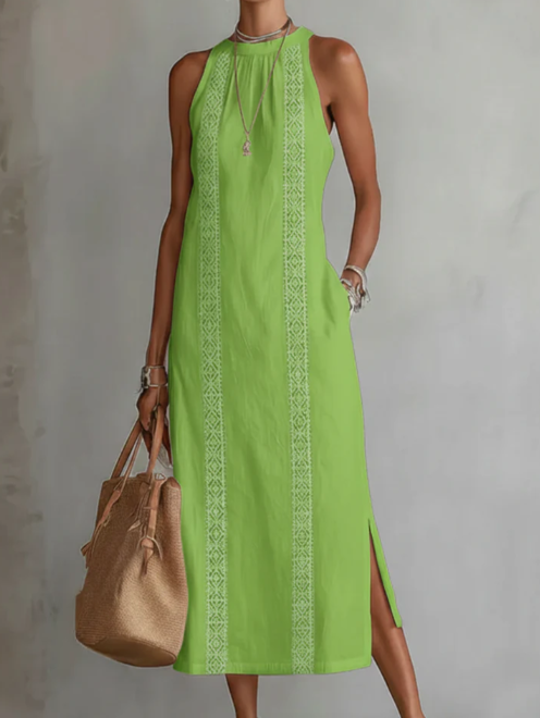 JIMENA™ | VESTIDO MIDI DE LINO