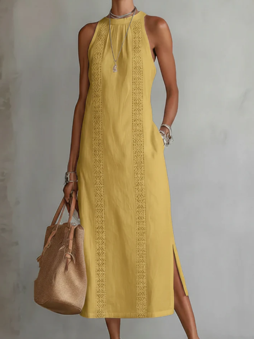 JIMENA™ | VESTIDO MIDI DE LINO