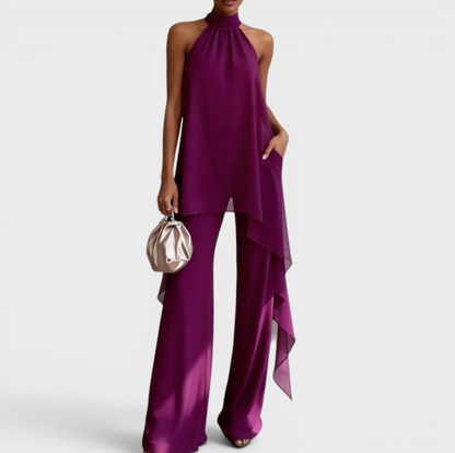 CLARA™ | CONJUNTO ELEGANTE DE CUELLO HALTER