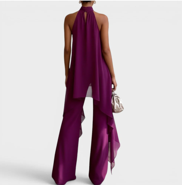 CLARA™ | CONJUNTO ELEGANTE DE CUELLO HALTER