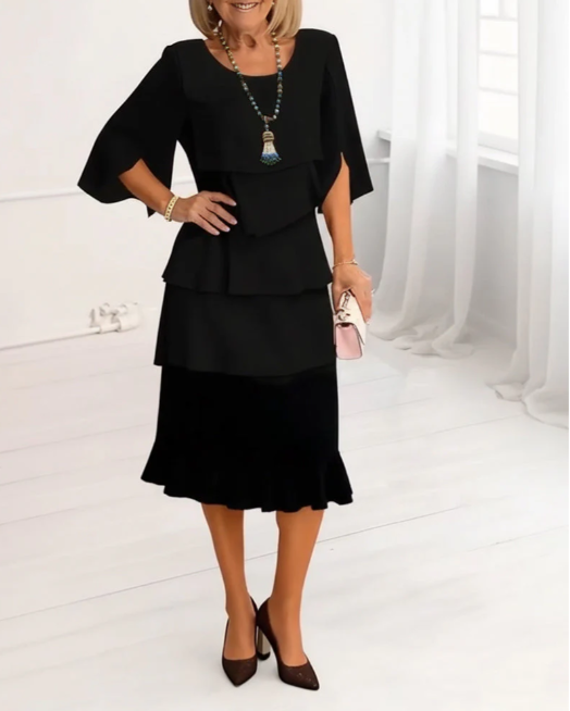 Serena | Vestido elegante y fluido con volantes