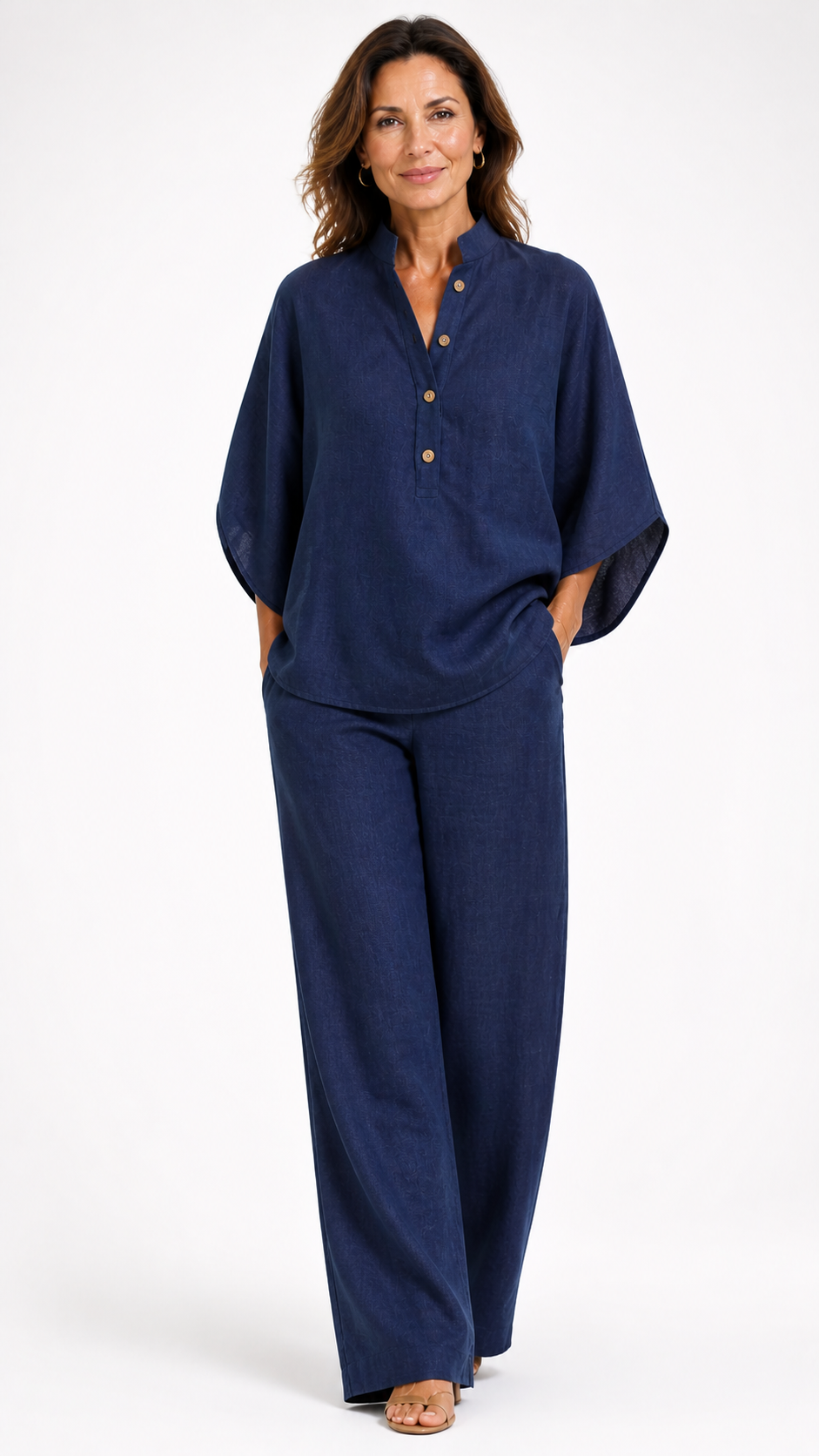 Mariel™ | Conjunto de manga murciélago con pantalón de pierna ancha