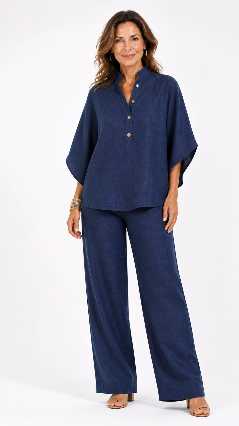 Mariel™ | Conjunto de manga murciélago con pantalón de pierna ancha