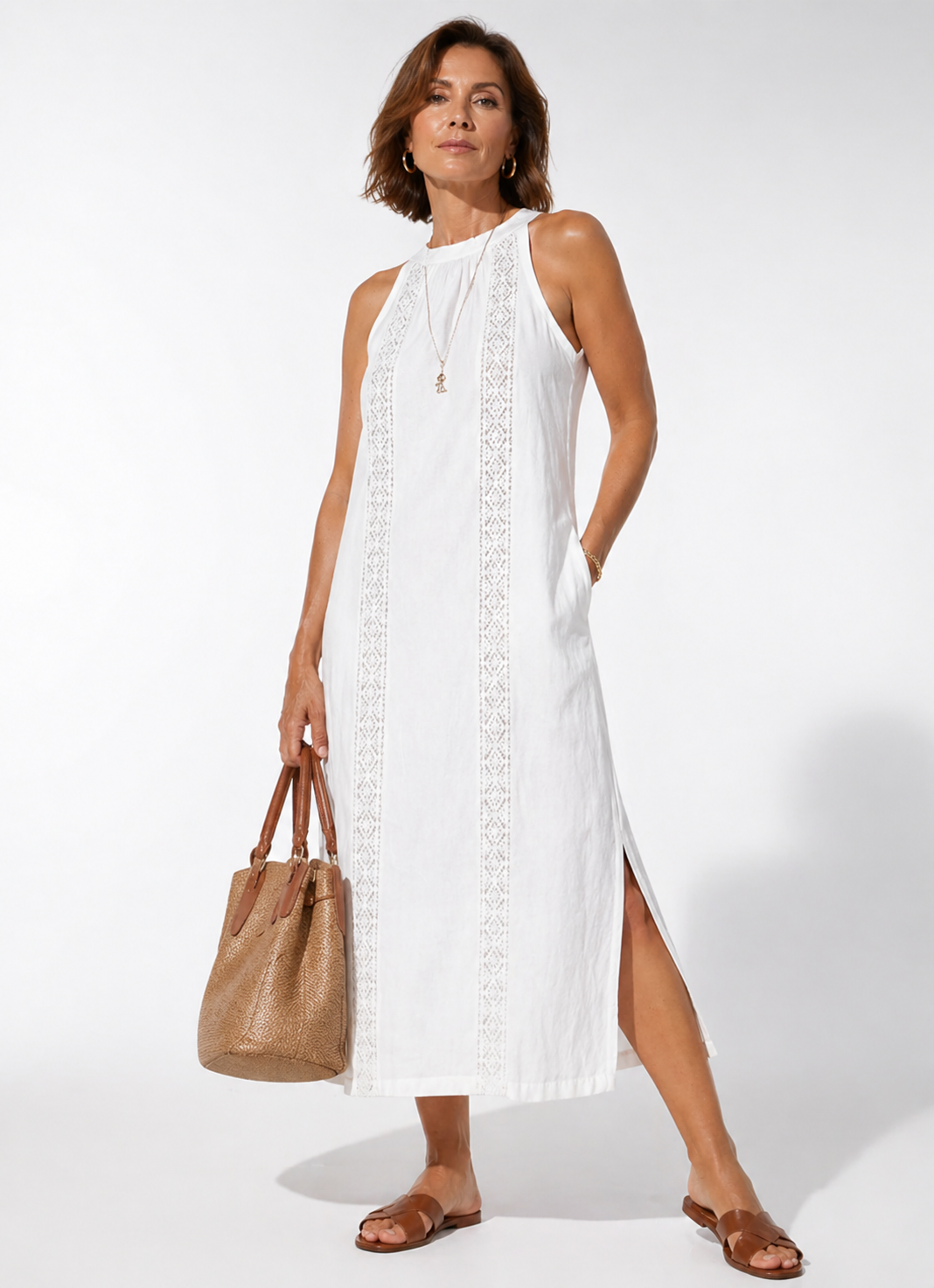 JIMENA™ | VESTIDO MIDI DE LINO