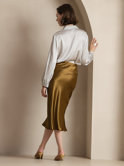 FALDA CLÁSICA Y ELEGANTE DE SEDA