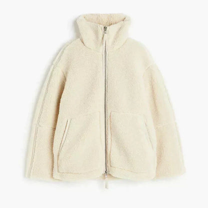 Silvia | Chaqueta Teddy oversize con cuello alto
