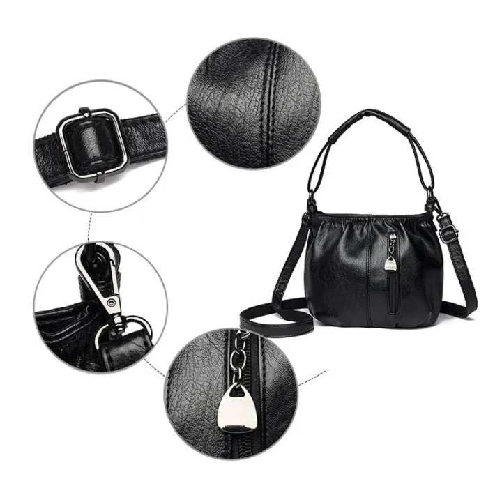 Bolso de mano con diseño arrugado