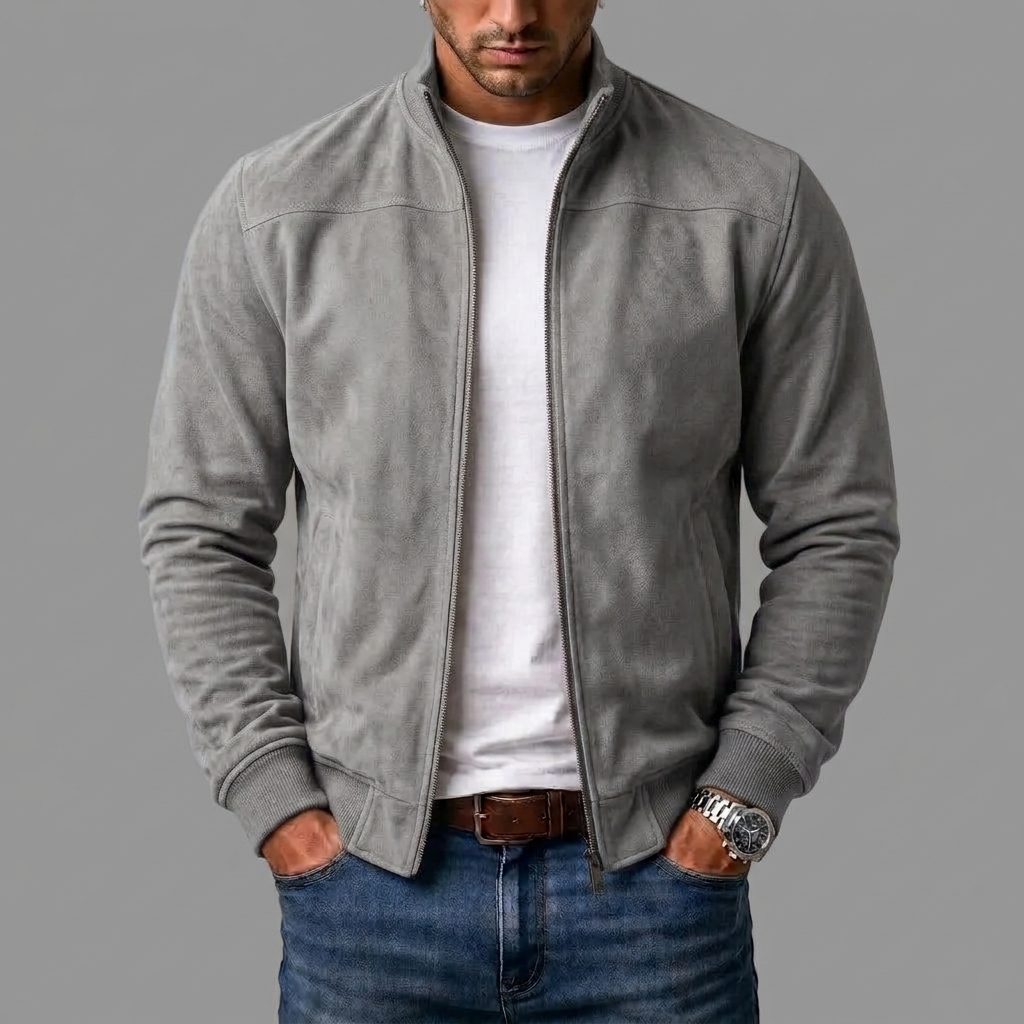 Chaqueta bomber de ante