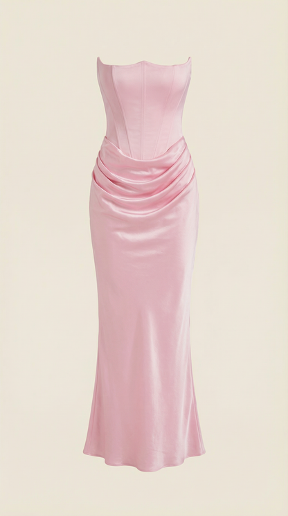 Vestido Largo de Corte Corset