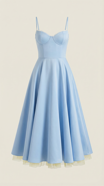 Vestido Midi Estructurado de Estilo Clásico