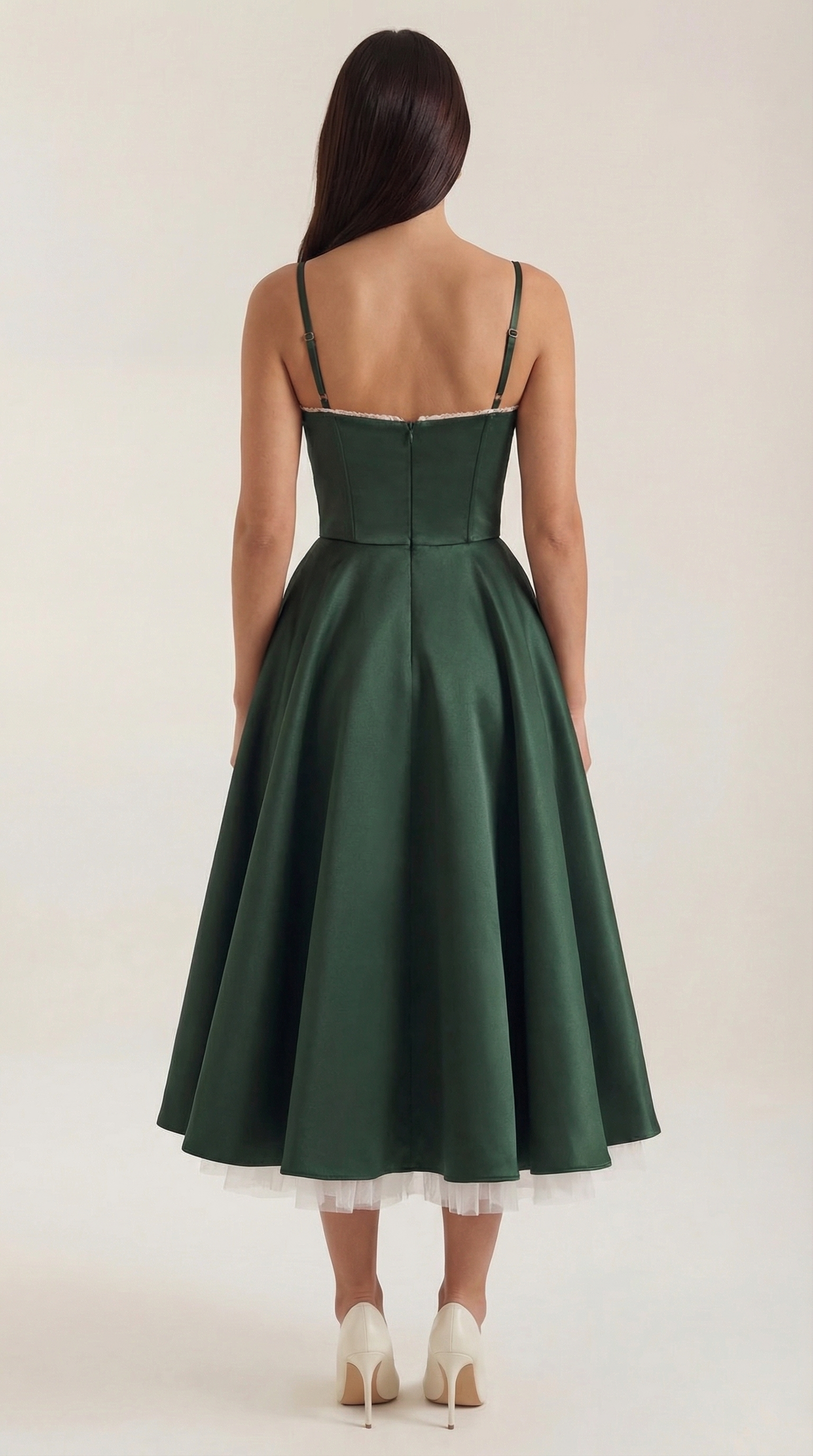 Vestido Midi Estructurado de Estilo Clásico