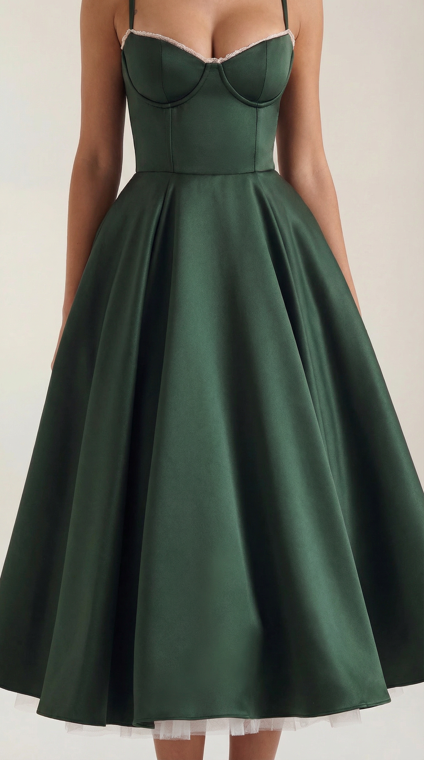 Vestido Midi Estructurado de Estilo Clásico