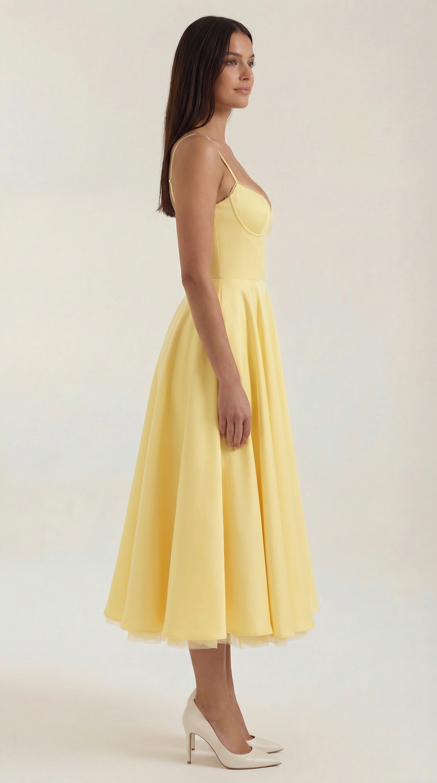 Vestido Midi Estructurado de Estilo Clásico