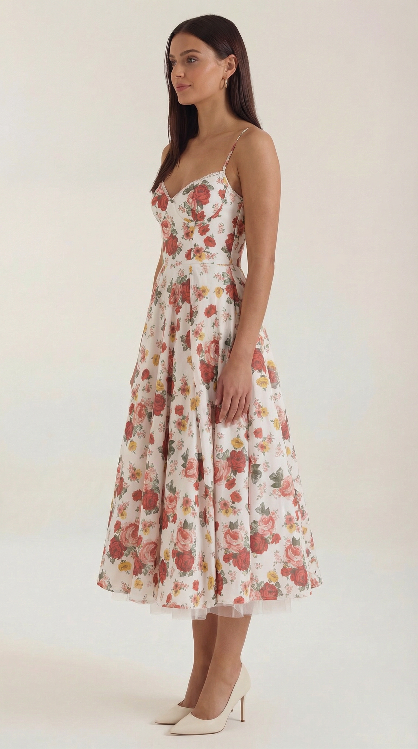 Vestido Midi Estructurado de Estilo Clásico