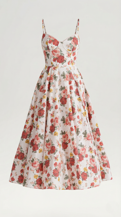 Vestido Midi Estructurado de Estilo Clásico