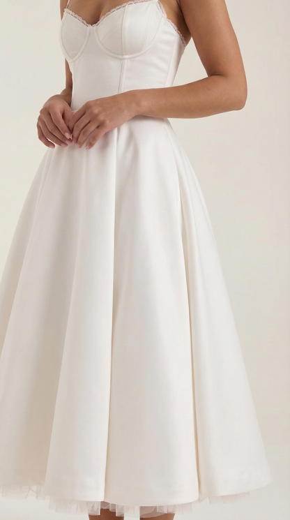 Vestido Midi Estructurado de Estilo Clásico