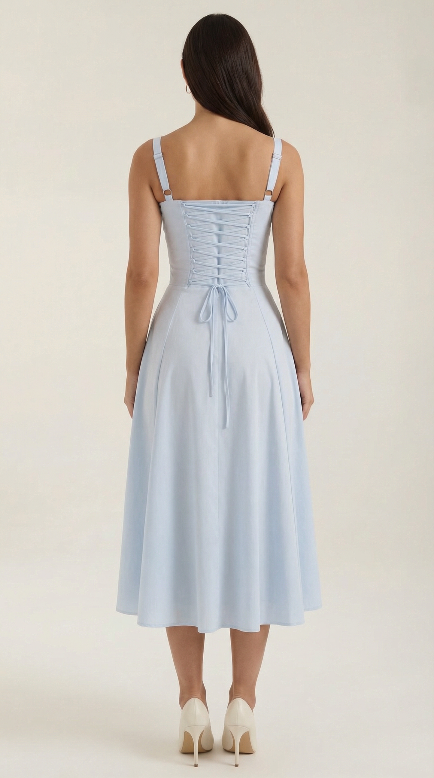 Vestido Midi de Corte Corset