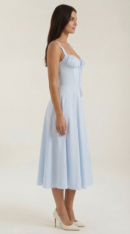 Vestido Midi de Corte Corset