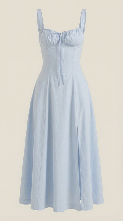 Vestido Midi de Corte Corset