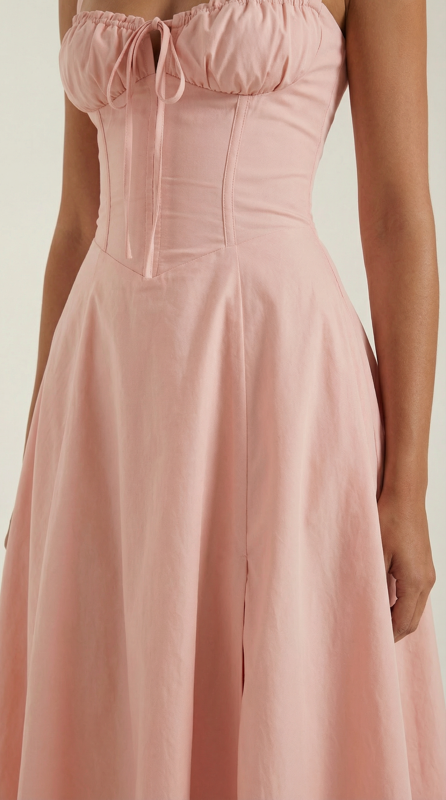 Vestido Midi de Corte Corset