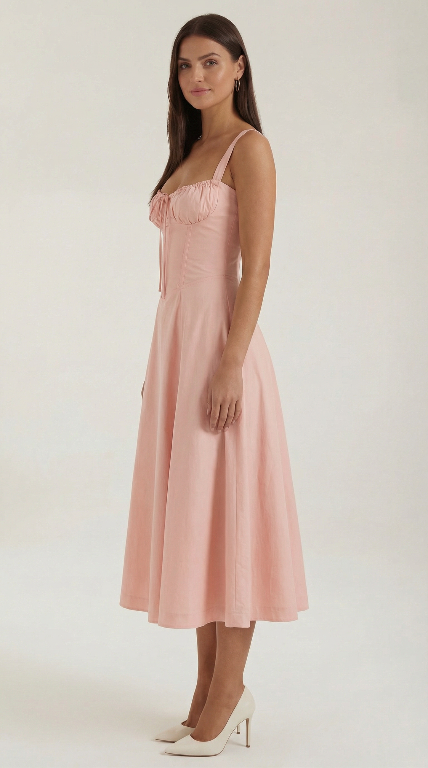 Vestido Midi de Corte Corset