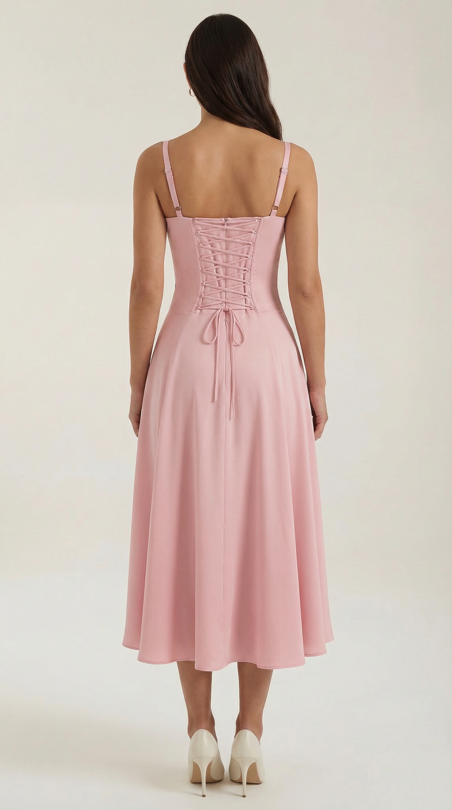 Vestido Midi de Corte Corset