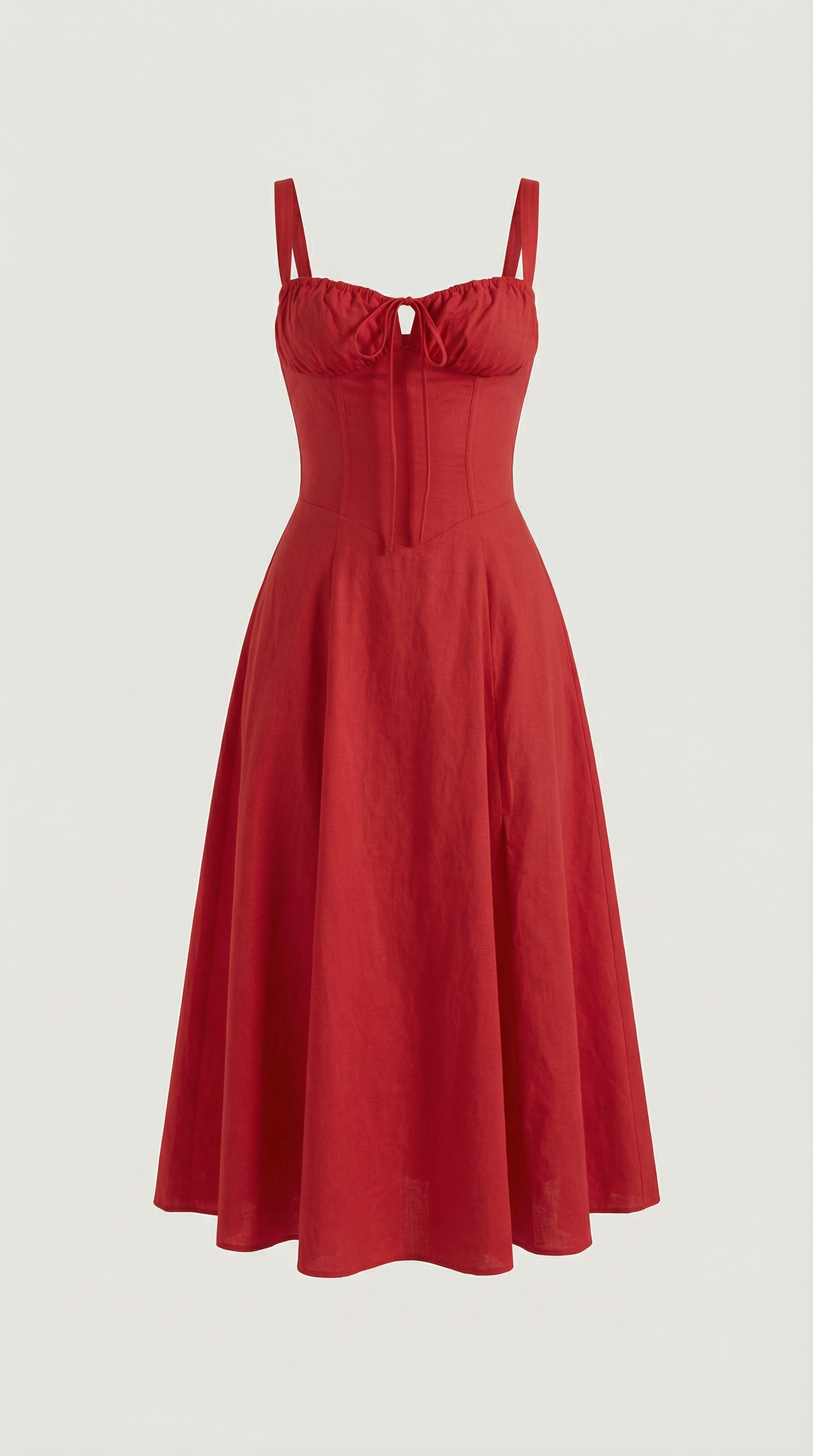 Vestido Midi de Corte Corset