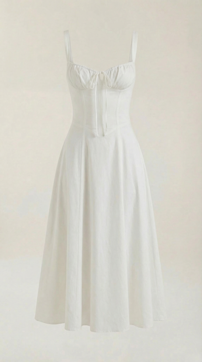 Vestido Midi de Corte Corset