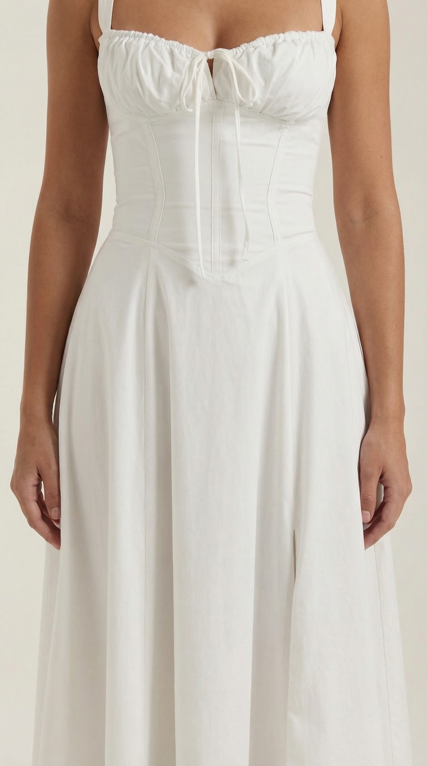 Vestido Midi de Corte Corset