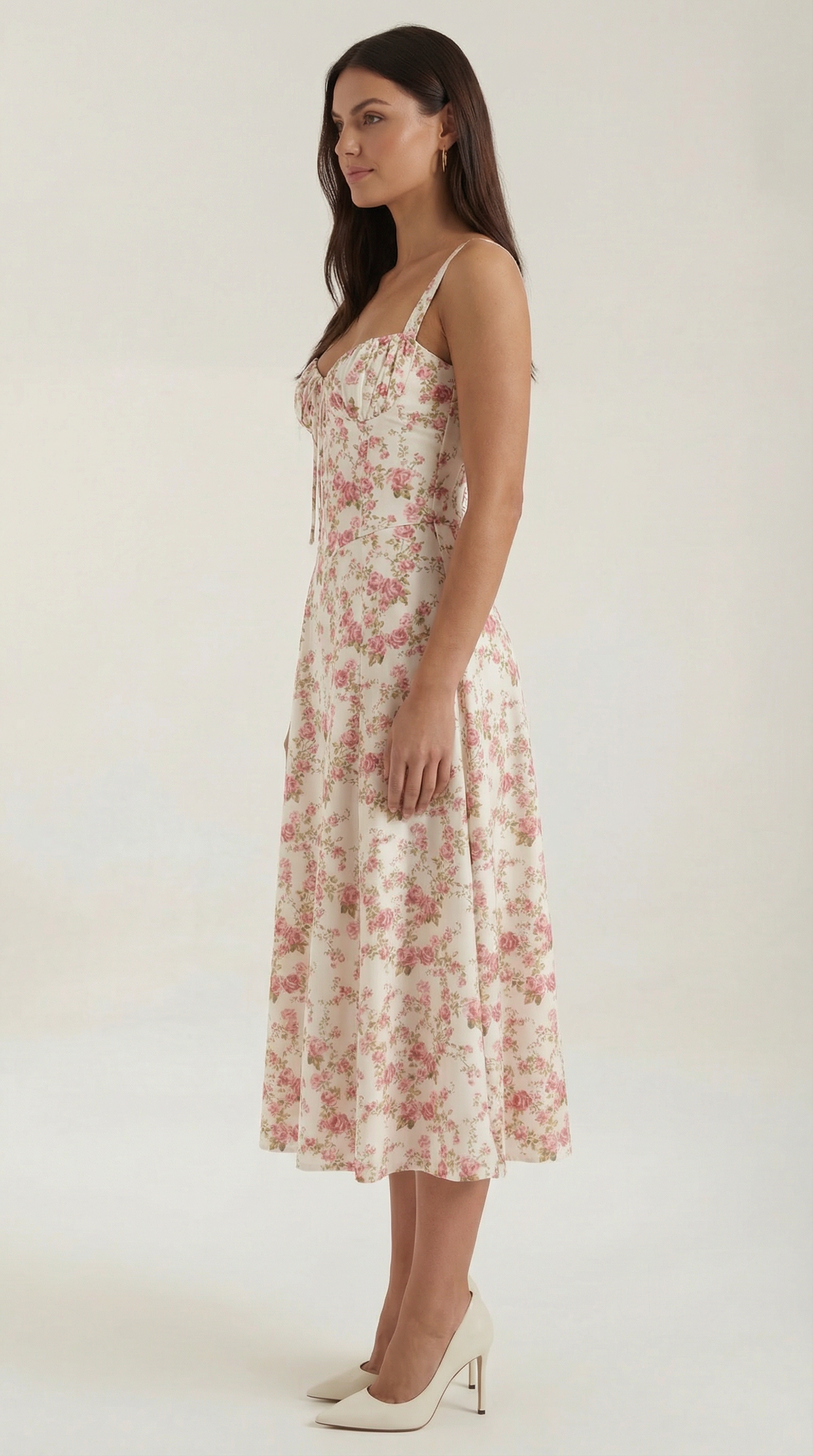 Vestido Elegante con Estampado Floral