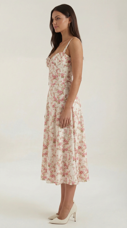 Vestido Elegante con Estampado Floral