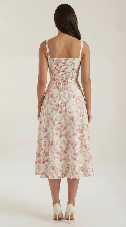 Vestido Elegante con Estampado Floral