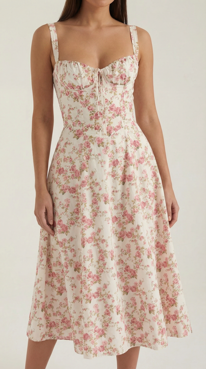 Vestido Elegante con Estampado Floral