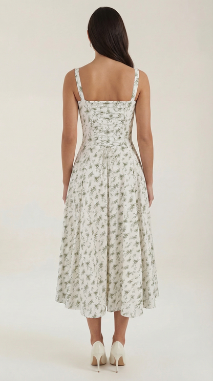 Vestido Elegante con Estampado Floral