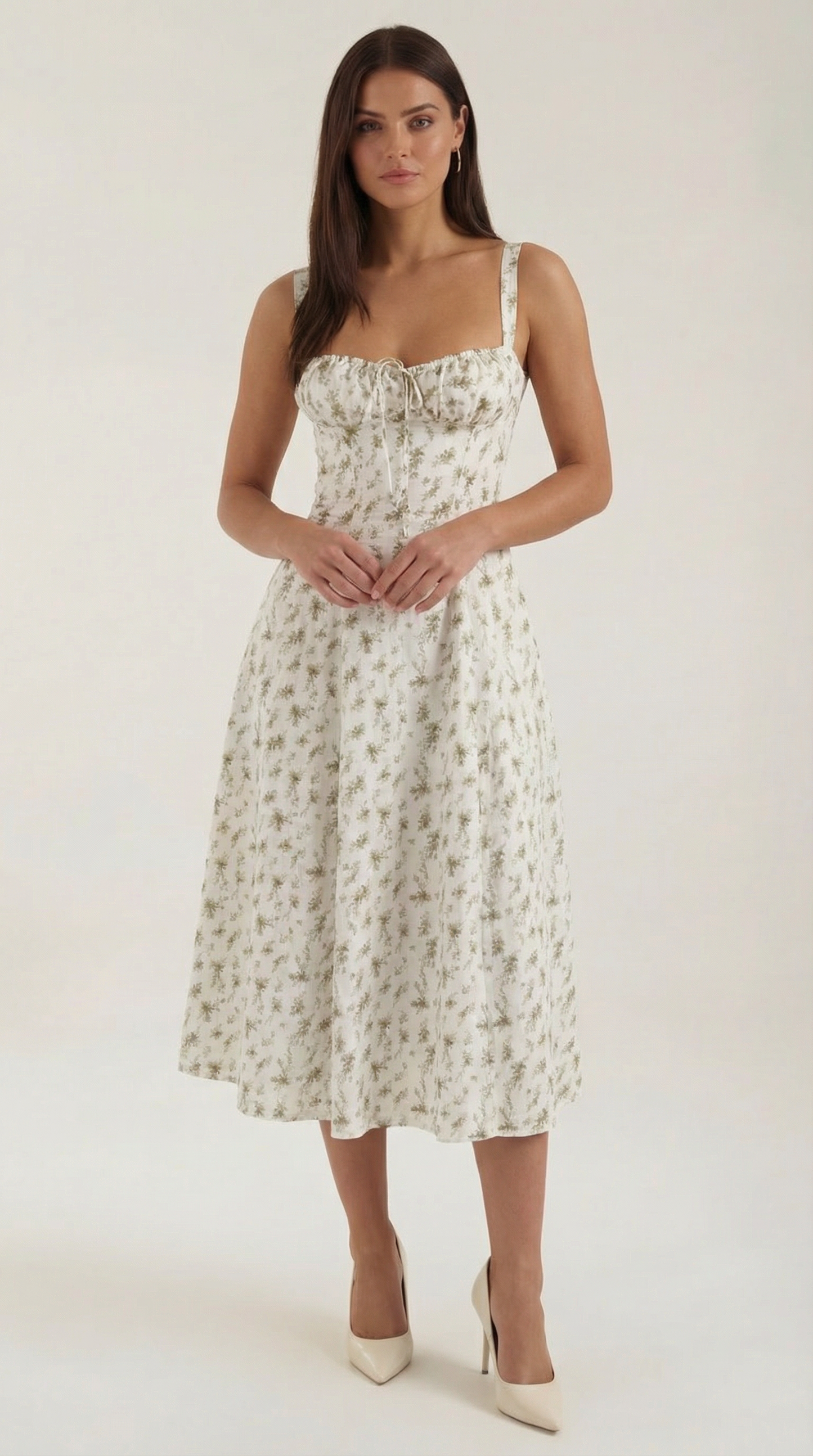 Vestido Elegante con Estampado Floral