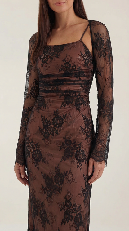 Vestido Largo de Encaje