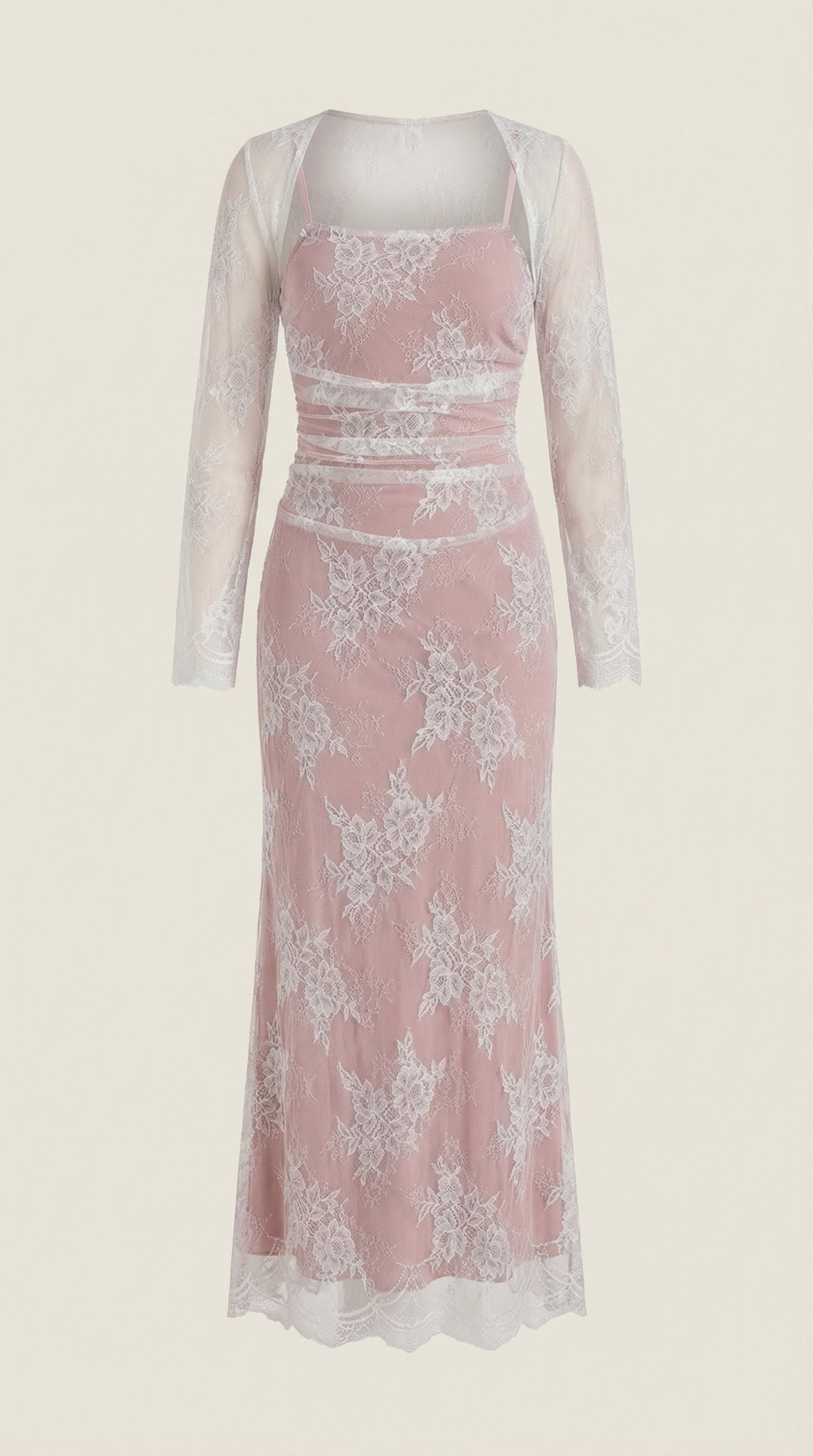 Vestido Largo de Encaje