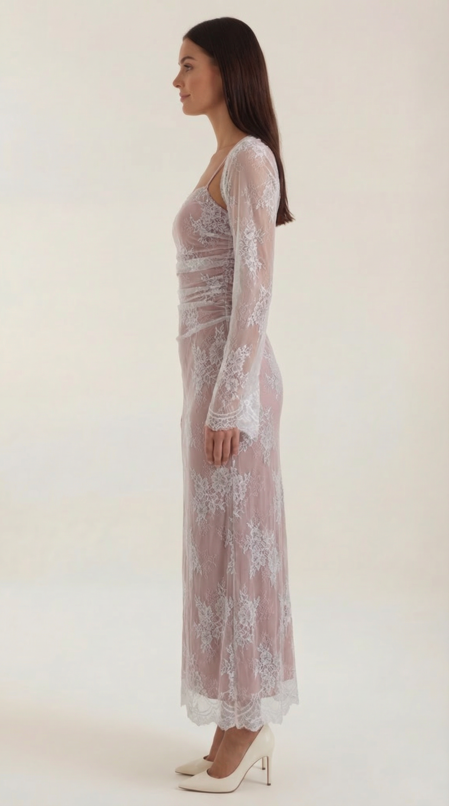 Vestido Largo de Encaje