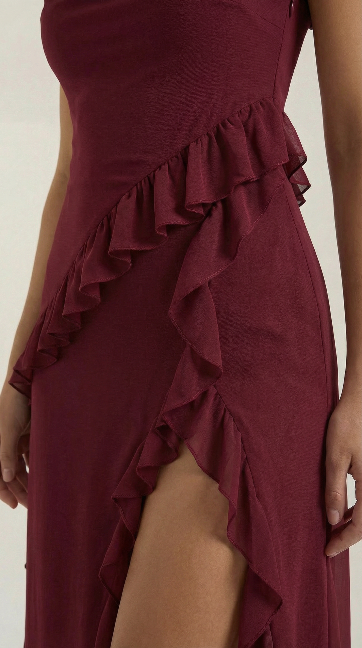 Vestido Largo con Volantes