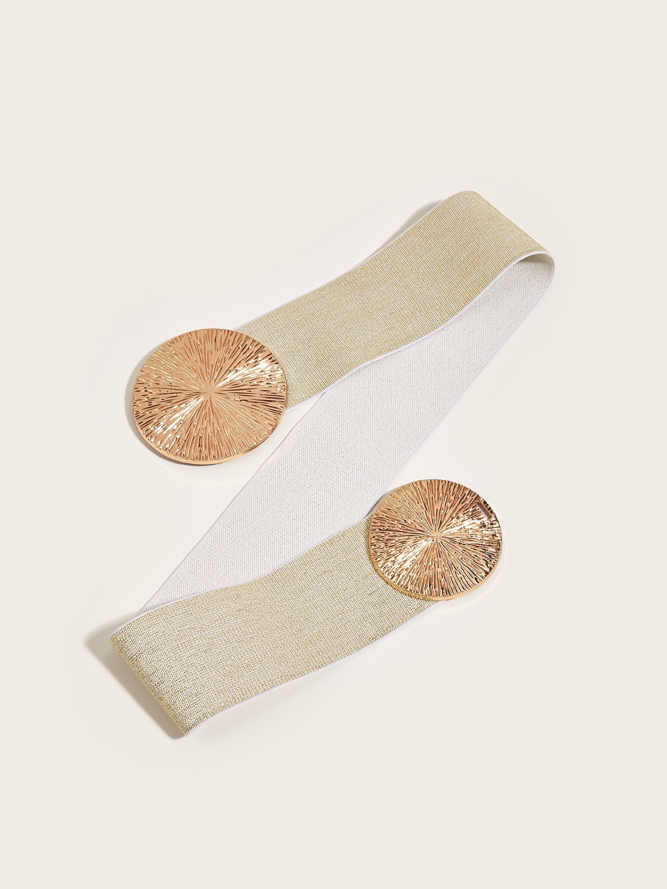 Cinturón vintage para mujer con hebilla dorada y alta elasticidad