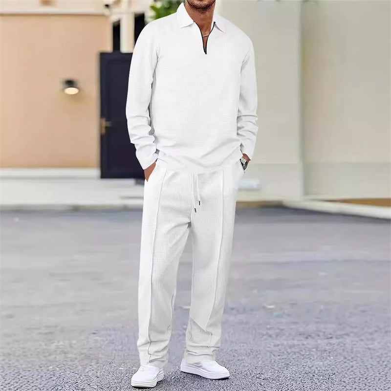 Conjunto de 2 piezas:  sudadera con tejido suave y pantalón de corte recto