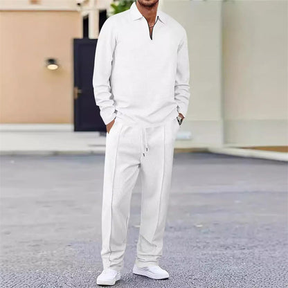 Conjunto de 2 piezas:  sudadera con tejido suave y pantalón de corte recto