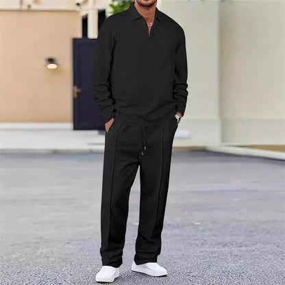 Conjunto de 2 piezas:  sudadera con tejido suave y pantalón de corte recto