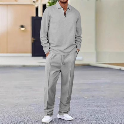 Conjunto de 2 piezas:  sudadera con tejido suave y pantalón de corte recto