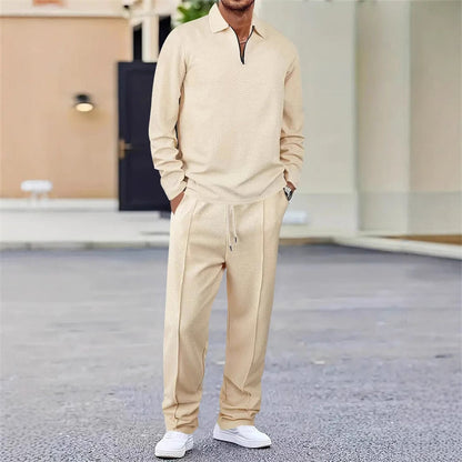 Conjunto de 2 piezas:  sudadera con tejido suave y pantalón de corte recto