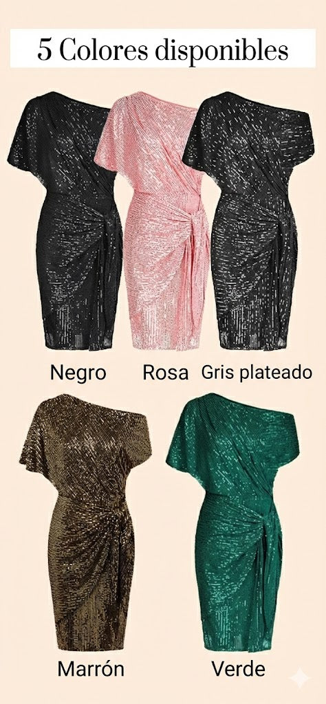 VESTIDO ELEGANTE CON BRILLANTES