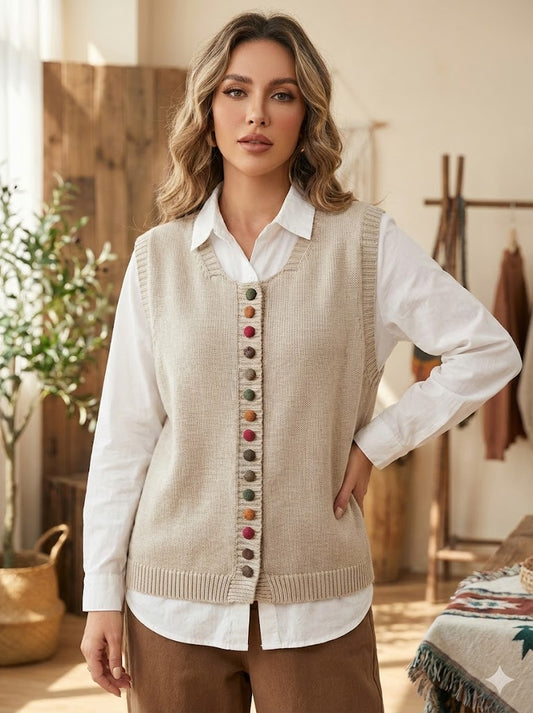 CHALECO DE PUNTO SIN MANGAS