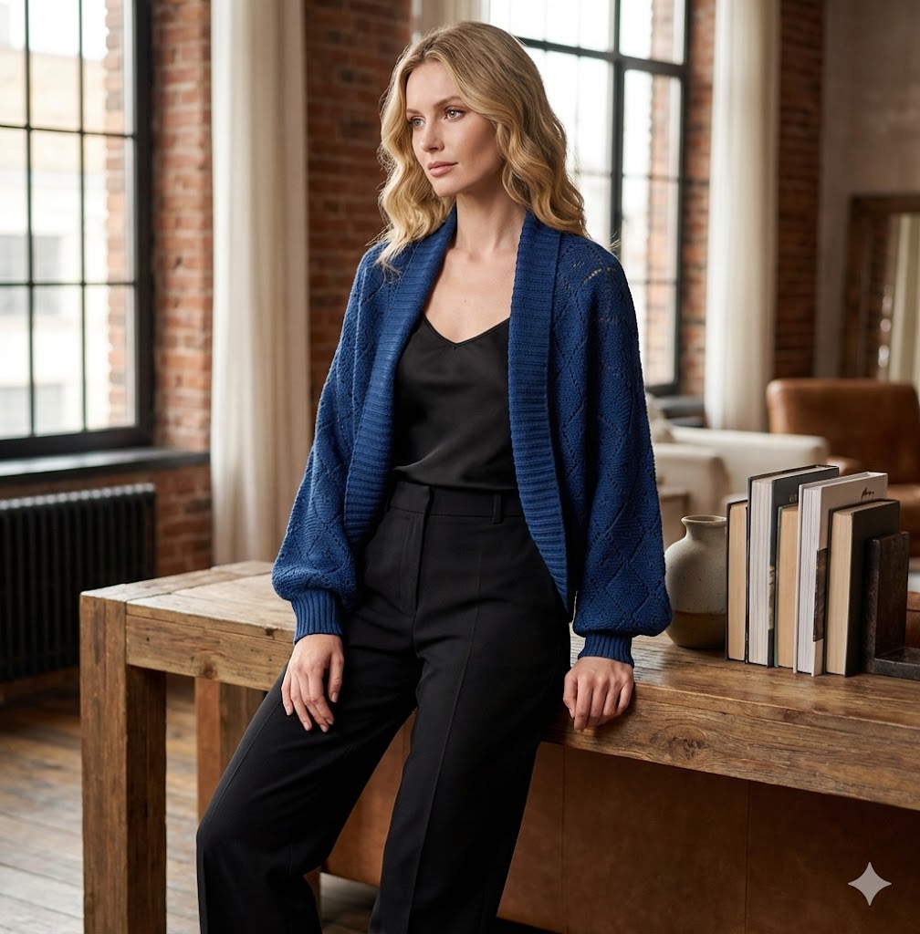 CHALECO TIPO CHAL DE PUNTO